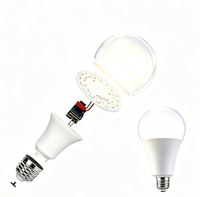 Accessoires pour ampoules LED SMD, assemblages en aluminium recouvert de plastique et perles de lampes LED, directement de l'usine