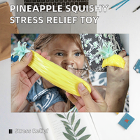 Simulatie Fruit Ananas Knijpbaar Gevuld Stressbal Ventilatie Fidget Toy Cadeau Meisjes 14 jaar & ouder Groothandel
