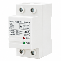 Protecteur de surtension et de sous-tension à réinitialisation automatique 2P, montage sur rail DIN, 40A 63A, AC220V, dispositif de protection de tension à reconnexion automatique