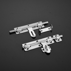 Loquet de porte en acier inoxydable avec serrure antivol, pêne de porte en bois à double tête, montage en surface, insertion gauche/droite - Product Image 3