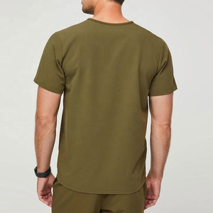 Uniformes Médicos <span class=keywords><strong>de</strong></span> Alta Calidad OEM en Verde Oscuro, Conjuntos <span class=keywords><strong>de</strong></span> Uniformes para Paramédicos y Enfermeras con Logotipo - Product Image 3