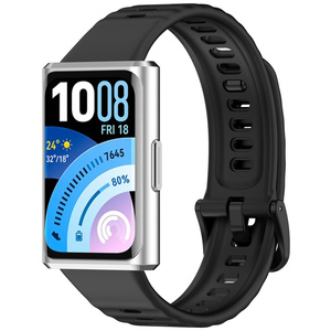 Bracelets pour <span class=keywords><strong>Huawei</strong></span> <span class=keywords><strong>Band</strong></span> 11, sangles en silicone durable avec connecteur métallique, bracelets de remplacement sportifs réglables pour femmes et hommes - Product Image 3