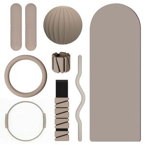Ensemble de yoga et fitness avec tapis, ballon, bande de résistance, poids pour poignets et chevilles, antidérapant, utilisation universelle - Product Image 1