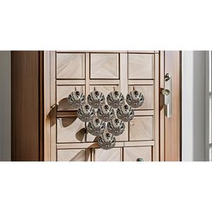 PARIJAT Handicrafts 10-Piece Set Hand Painted Black White Dotted Ceramic Door <b>Knobs</b> Drawer Pulls for <b>Furniture</b> <b>Handles</b> <b>Knobs</b> - Product Image 4