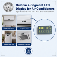 Affichage LED à 7 segments personnalisé professionnel, module lumineux blanc à 6 chiffres, écran avec icône flocon de neige pour panneaux de climatiseur