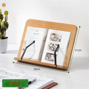 カスタム軽量竹製木製コーランスタンドブックホルダーポータブルモダン調節可能ブックスタンド読書用 - Product Image 5