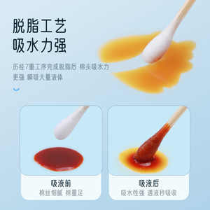 Hisopos de Algodón Médicos Kefu, Hisopos de Algodón Estériles y Desinfectantes para la Limpieza de Bebés, Limpieza de Oídos, Adultos y Niños - Product Image 4