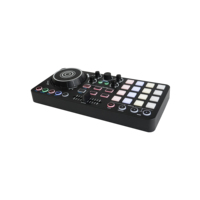Controlador de DJ Profesional/Consola de Mezcla de Audio Accuracy Pro Audio MID36S USB Mini Mezclador de DJ de 4 Canales para Música