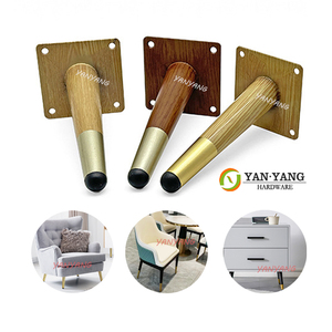 Yanyang <span class=keywords><strong>pied</strong></span> <span class=keywords><strong>de</strong></span> Support <span class=keywords><strong>de</strong></span> <span class=keywords><strong>lit</strong></span> 150MM polissage or brillant meuble TV Style conique canapé en fer jambe en métal pour meubles - Product Image 2