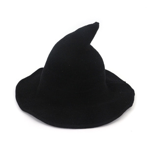 Sombrero de Pescador Plegable de Ala Ancha con Punta Puntiaguda para Mujer y Niña, Estilo Bruja/<span class=keywords><strong>Mago</strong></span>, Tejido de Lana y Acrílico - Product Image 2