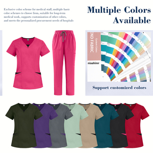 Uniformes Médicos Personalizados Niaahinn para Mujer, Conjuntos de Uniformes Médicos Multicolores al por Mayor, Uniformes de Enfermería de Fábrica - Product Image 3