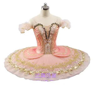 Fine Pattern High Quality Custom Size Kids Girls Performance Wear Professional Pink Ballet Tutu