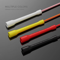 Corde à sauter en fil d'acier avec revêtement extérieur en PVC résistant à l'usure, longueur réglable de 3 m et poignée en mousse antidérapante pour la salle de sport