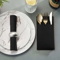 Échantillon gratuit de serviettes en papier de couleur Airlaid petit lot de serviettes de table personnalisées couverts de salle à manger serviettes de poche