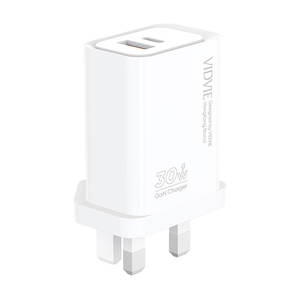 <span class=keywords><strong>Cargador</strong></span> GaN Portátil <span class=keywords><strong>VIDVIE</strong></span> de 30W con USB <span class=keywords><strong>Tipo</strong></span> <span class=keywords><strong>C</strong></span>, Carga Rápida, Adaptadores de Viaje para Reino Unido, Equipado con Cable - Product Image 4