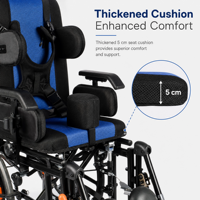 Fauteuil roulant standard AndCare en aluminium 18'' 20'' 22'' pour personnes âgées et handicapées - Fournitures de réadaptation thérapeutique avec siège rembourré