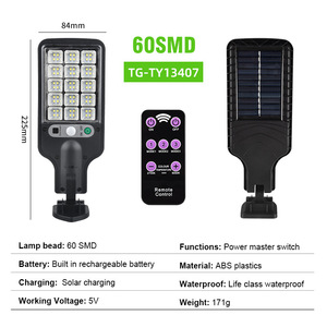 Solar Street <b>Light</b> 35W <b>LED</b> Outdoor Wall <b>Light</b> Remote Control Dimmable Human Body <b>Sensor</b> Courtyard Lighting - Product Image 6