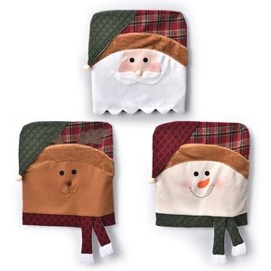 New Christmas <b>Chair</b> <b>Covers</b> Christmas Decorations Santa Snowman Reindeer <b>Chair</b> Back <b>Covers</b> - Product Image 1