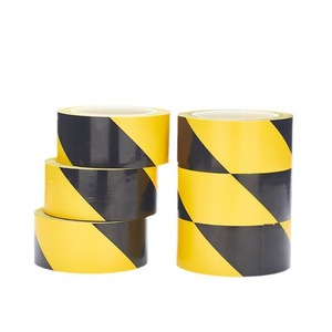 Warning <b>Tape</b> Pet Black Yellow Floor Marking <b>Tape</b> 0.13mm Thickness Durable For Industrial Use - Product Image 2