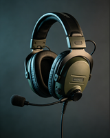 Headset Taktis NH12 Peredam Kebisingan Aktif, Kesadaran Situasional, Tahan Air IP67, Mikrofon Boom, Daya Tahan Baterai 15-20 Jam untuk Dua Orang