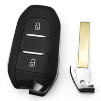 Coque de clé de voiture de remplacement à 2 boutons HU83 avec lame non coupée pour entrée sans clé IM3A, télécommande de véhicule