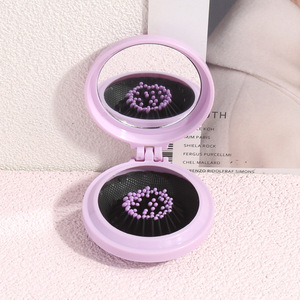 Free Sample Portable Mini Folding air Cushion Comb Round Pocket Travel <strong>Pop</strong> up Hair <strong>Brush</strong> with Mirror - Product Image 6