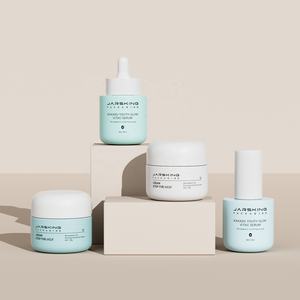 Leere Verpackungsbehälter Individuell 15g 20g 30g 50g 80g Grün Rosa Mattierte Kosmetik-Glastiegel für Körperbutter Gesichtscreme mit Deckel - Product Image 6