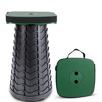 Benutzer definierte Outdoor Camping tragbare Stuhl mikroskop isch versenkbare zusammen klappbare Teleskop klappbare osmanische Hocker mit Kissen auflage