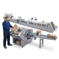 Machine plieuse-colleuse automatique électrique haute vitesse JY850 pour boîtes de formes spéciales, sacs en carton ondulé et emballages