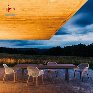 Offre spéciale Design moderne en aluminium PE chaise Restaurant Bistro empilable salle à manger balançoire chaise pour balcon jardin mobilier d'extérieur - Product Image 5