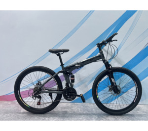 Vélo de montagne pliable avec frein à disque <span class=keywords><strong>VTT</strong></span> 21 vitesses 24/26 <span class=keywords><strong>pouces</strong></span> <span class=keywords><strong>cadre</strong></span> en acier - Product Image 1