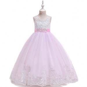Vestidos de Fiesta para Niñas, Diseño de Alta Costura, Vestidos Largos con Flores para Niñas, LP-231 - Product Image 2