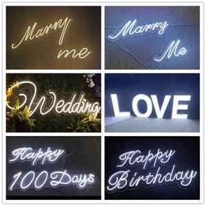 Letras de luces de neón LED para fiestas Día de San Valentín Carteles DE BODA Propuesta y decoración de letreros publicitarios Iluminación luminosa - Product Image 3