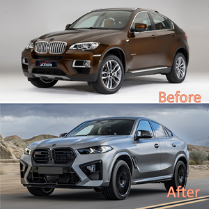 Per BMW X6 <span class=keywords><strong>serie</strong></span> 2007-2015 E71 aggiornamento a 2024 G06 LCI X6M F96 pp materiale faro in alluminio cofano paraurti parafango - Product Image 2