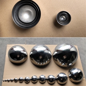Espejo Pulido Metal Media Bola SS304 SS201 Hueco Grande Acero Hemisferio Bola de acero inoxidable - Product Image 4