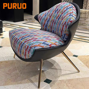 PURUO Luxury Villa Hotel Lounge Uso Sala de estar Muebles Living Set <span class=keywords><strong>Sofás</strong></span> Royal Luxury Cheap Cafe Sentado Home Bar Sofá francés - Product Image 4