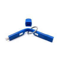 Cable de Datos 4 en 1 con Llavero, Ideal para Viajes, con Carga Rápida de 60W, Carcasa de Plástico de Alta Calidad y Cubierta Flexible de TPE