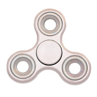 Gyroscope à quatre roulements en métal électroplaqué, jouet anti-stress à trois pales pour rotation des doigts