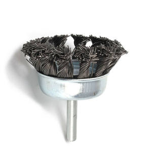 Cepillo de copa de alambre de acero y Metal con nudo giratorio, 1/4 vástago, eliminación de óxido, pulido <span class=keywords><strong>para</strong></span> amoladora angular, Gadget, herramienta rotativa - Product Image 5