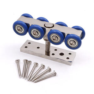 Rouleau <span class=keywords><strong>suspendu</strong></span> personnalisé synthétique à huit roues alliage pour porte coulissante Rouleau de suspension <span class=keywords><strong>Roue</strong></span> supérieure coulissante Rouleaux de porte suspendue Beari - Product Image 3