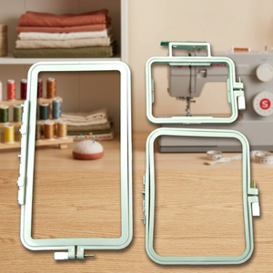 Juego de aros de bordado de plástico AA0057, herramientas manuales duraderas de estilo simple para uso en manualidades de bordado - Product Image 1