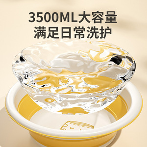 Lavabo plegable para bebé, plástico grueso amarillo, portátil, para recién nacidos de 0 a 12 meses, uso en el baño - Product Image 4