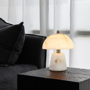 Modern Nordic Dome Shade LED Bedside <strong>Table</strong> Lamp Simple Artificial Alabaster Decor Desk <strong>Light</strong> for Villa Bedroom Hotel - Product Image 2