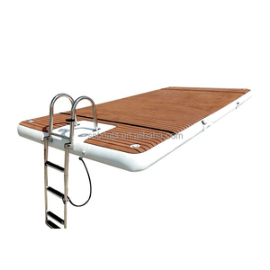Haute qualité teck goutte point <span class=keywords><strong>bain</strong></span> <span class=keywords><strong>de</strong></span> <span class=keywords><strong>soleil</strong></span> Jet Ski plate-forme ponton flottant quai pour gonflable Yacht île vente pour le surf - Product Image 2