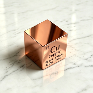 Copper Element <b>Cube</b> 1.5 Inch 38.1mm 99.9% Pure Cu Engraved Periodic <b>Table</b> Density <b>Cube</b> Science Gift Teaching Aid Display - Product Image 3