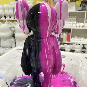Fluid Bear <span class=keywords><strong>Peinture</strong></span> fluide DIY, poupée de dessin animé blanche, jouets pour enfants, activité créative artisanale, décorations - Product Image 6