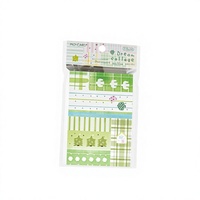 Bloc-notes adhésifs à feuilles mobiles, 50 feuilles par paquet, papier artisanal, série Musée, motif à carreaux minimaliste, pour patchwork