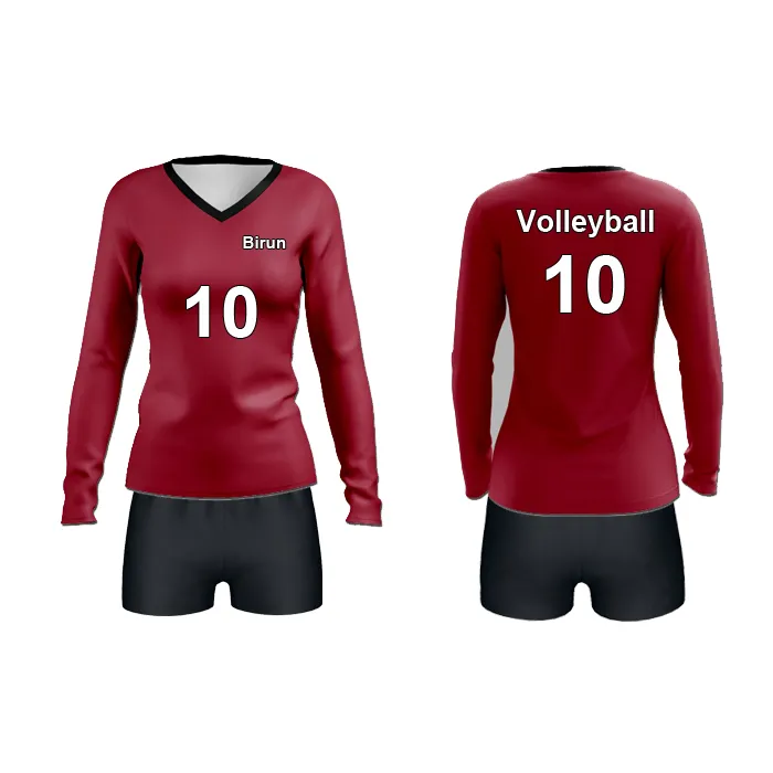 A311 New Sublimated Team Long Sleeves Women Volleyball Uniform Jersey Custom Team Volleyball Jersey