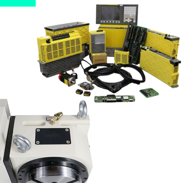 4th Axis Rotary Table 170mm Trunnion With Used Fanuc Motor and Drive for Fanuc System