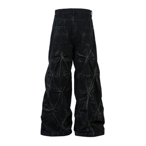 Pantalones Vaqueros de Mezclilla Ajustados de Alta Calidad para Hombre, Estilo Casual, Rectos, Desgastados, Vintage, Rotos, Lavados - Product Image 2
